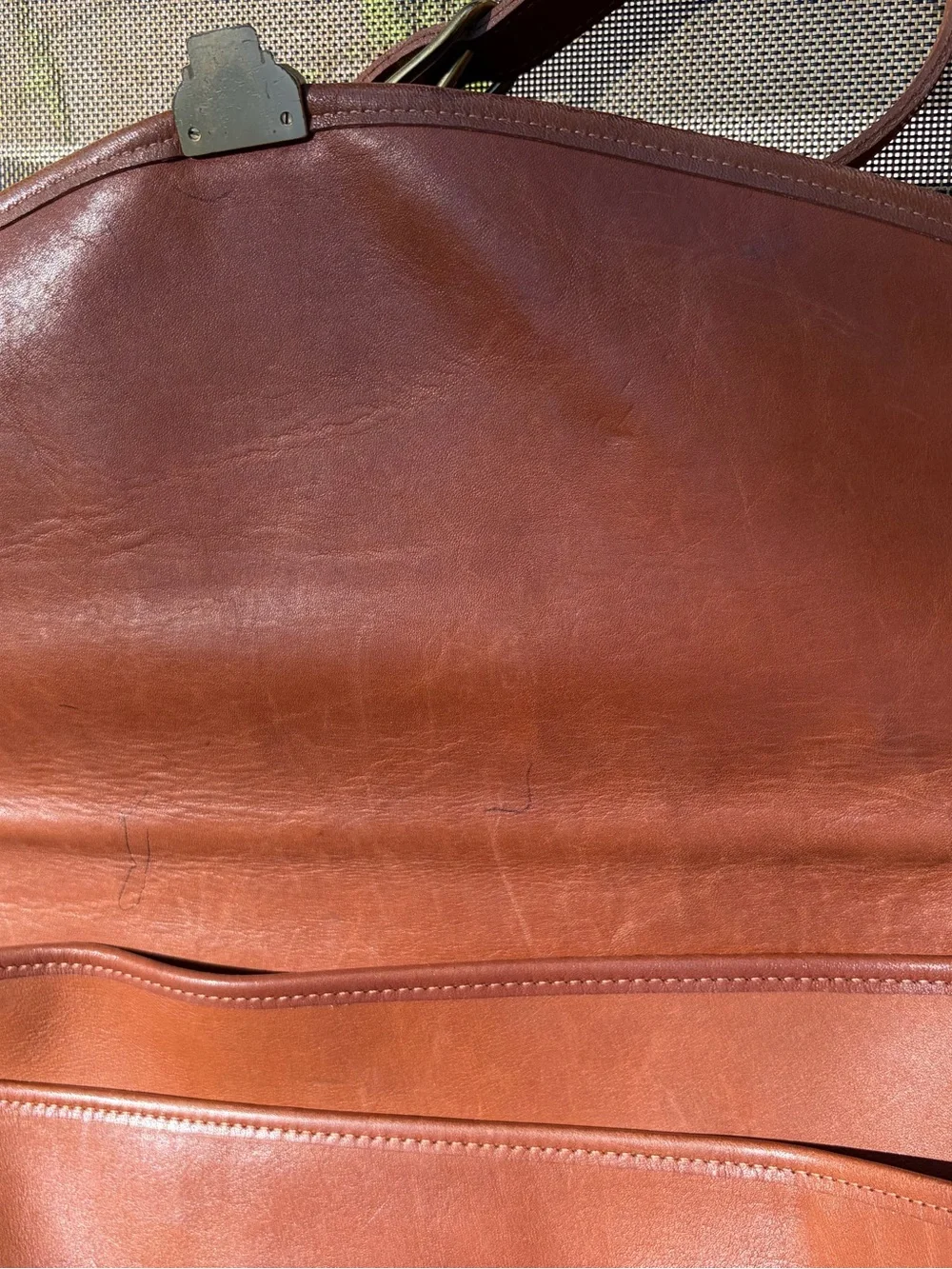 Vintage Coach Morgan Briefcase Leather Brass TouchLock Rare